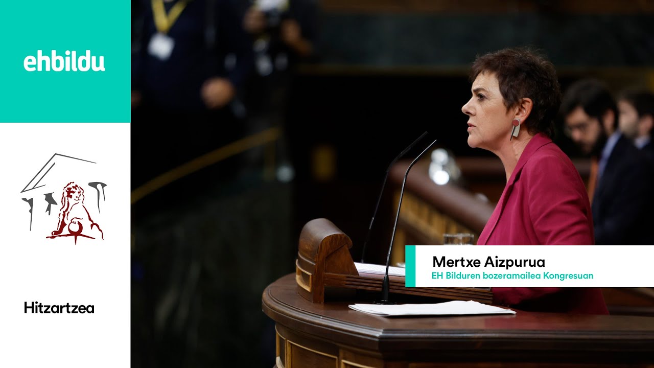 MERTXE AIZPURUA | Discurso de la portavoz de EH Bildu en la sesión de investidura de Pedro Sánchez