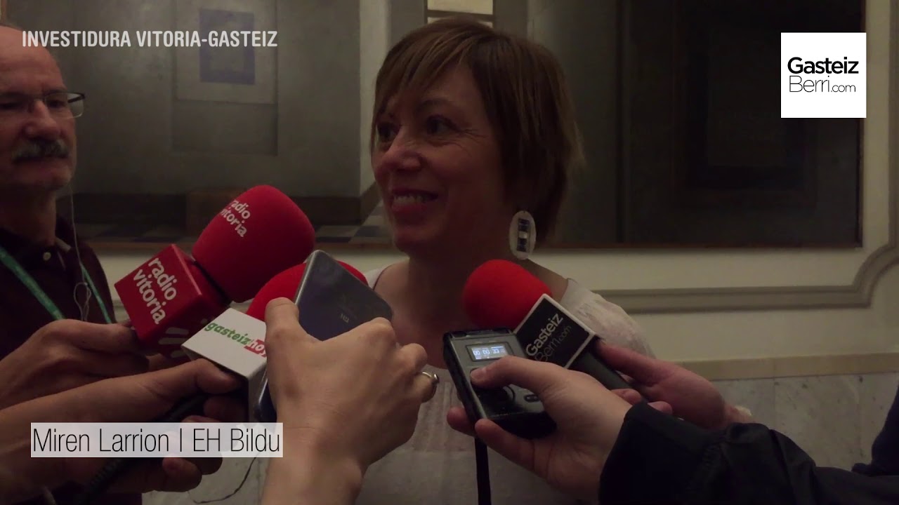 Miren Larrion (EH Bildu) tras la investidura de Vitoria-Gasteiz