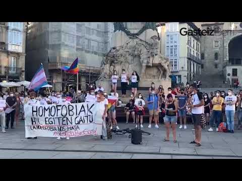 Gasteiz condena el asesinato homófobo de Samuel en A Coruña.  #JusticiaPorSamuel