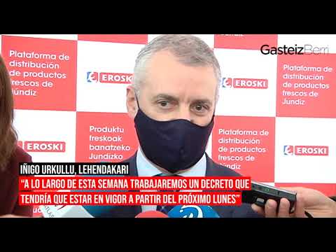Urkullu anuncia un decreto para mantener las restricciones