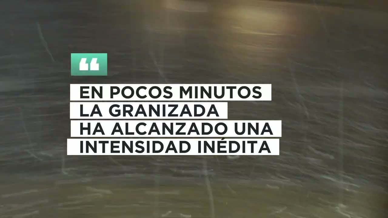 Una granizada desata el caos en Vitoria-Gasteiz