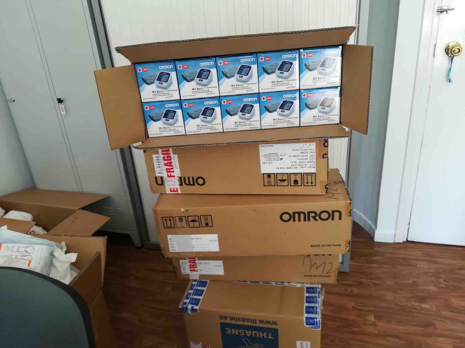 Material sanitario donado por el equipo de la campaña 3