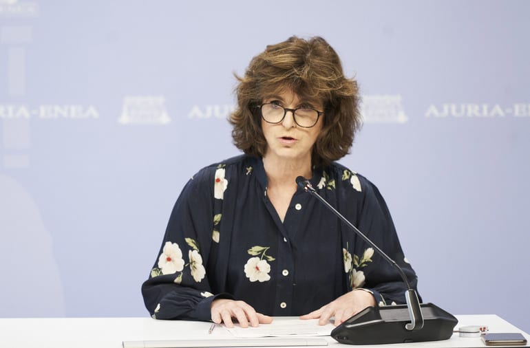 Nekane Murga en rueda de prensa