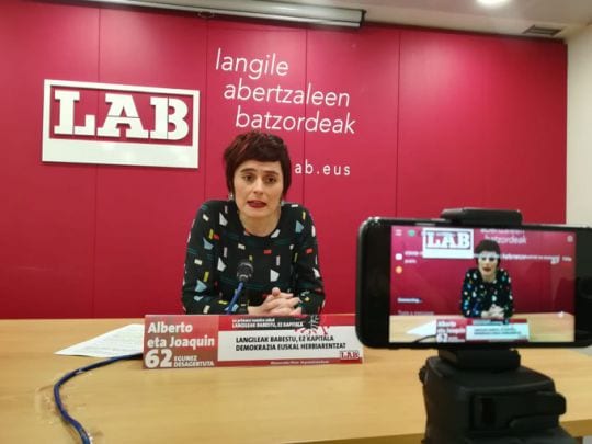 Garbiñe Aranburu Secretaria General de LAB Garbiñe Aranburu Secretaria General de LAB