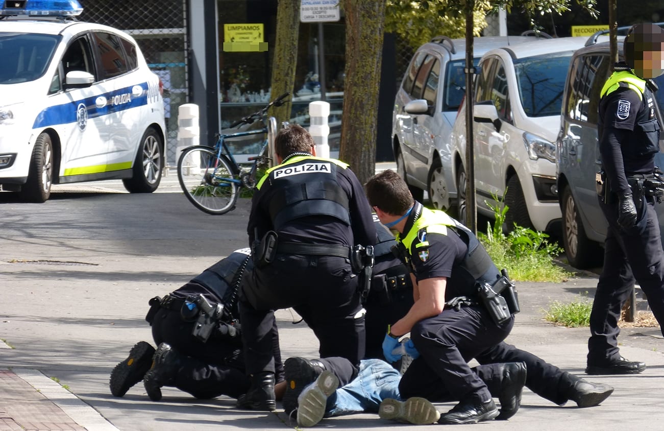 La policia local inmoviliza a un detenido en vitoria-gasteiz La policia local inmoviliza a un detenido en vitoria-gasteiz