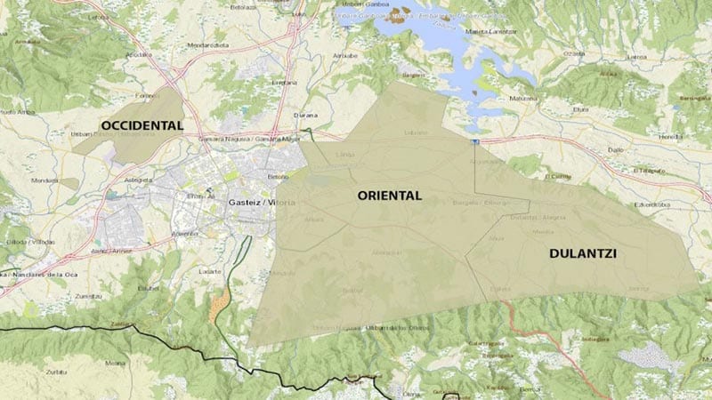 Zonas vulnerables nitratos acuífero Vitoria