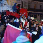 Celebración del pase de Marruecos a cuartos de final en Vitoria-Gasteiz