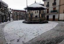 La plaza de Araia nevada | Imagen de archivo