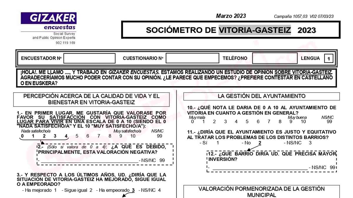 encuesta gisaker vitoria
