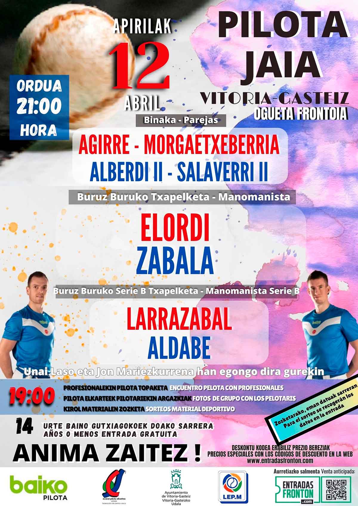 sortea entradas para los cuartos de final del Campeonato Manomanista