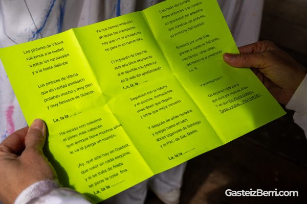 CARNAVALES 2025 VITORIA-GASTEIZ-61 Letras de las coplillas cantadas en el primer acto del día de carnaval