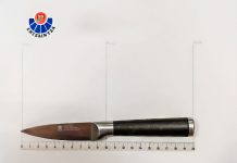 El cuchillo presuntamente utilizado en el incidente
