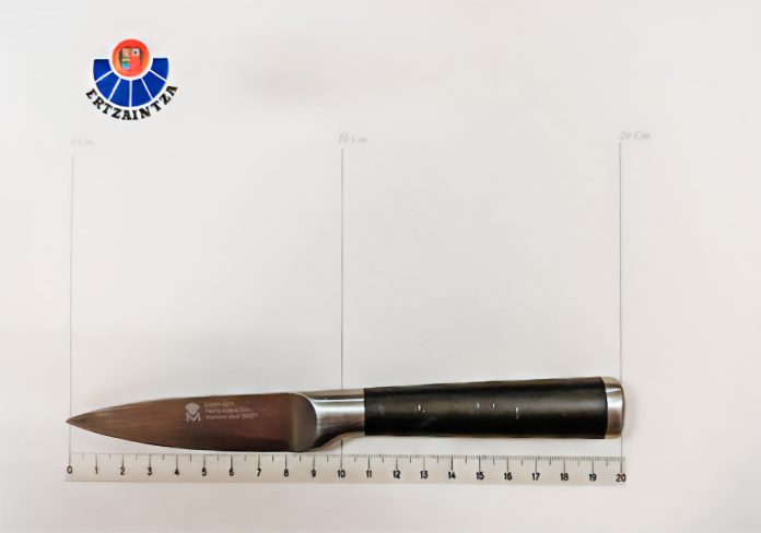 El cuchillo presuntamente utilizado en el incidente
