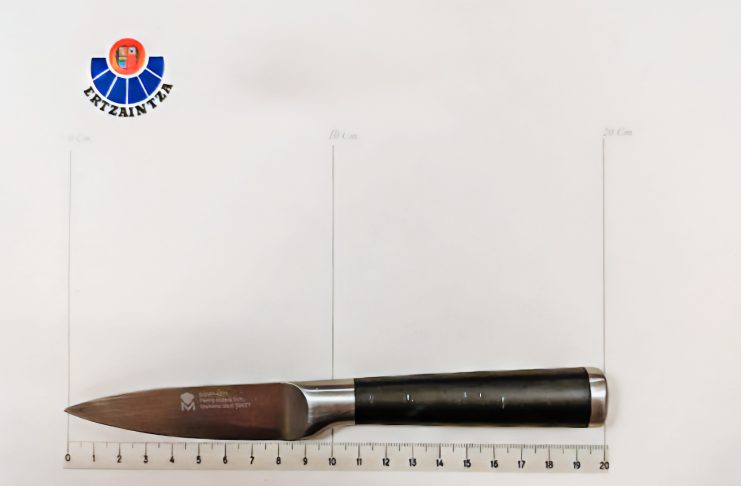 El cuchillo presuntamente utilizado en el incidente