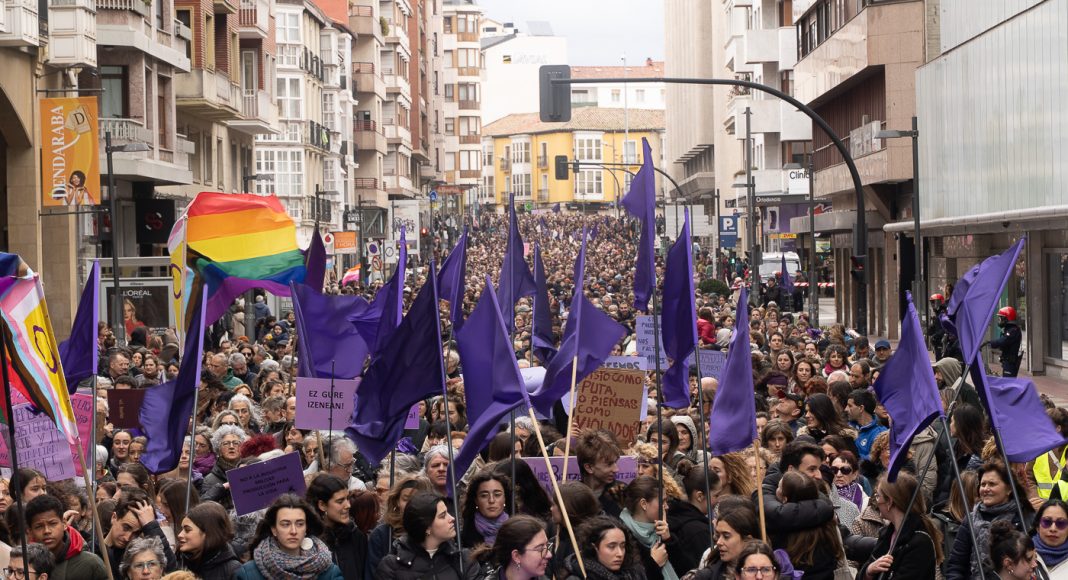 Manifestación feminista en Vitoria