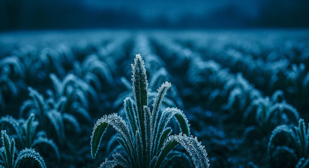 hielo en plantación nocturna alerta amarilla por heladas