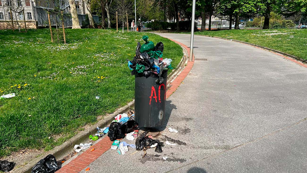 huelga jardineros basura parque del norte