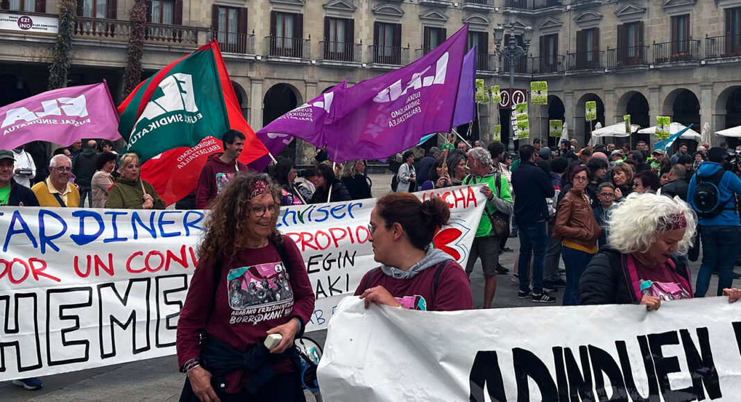 manifestacion de jardineros y residencias