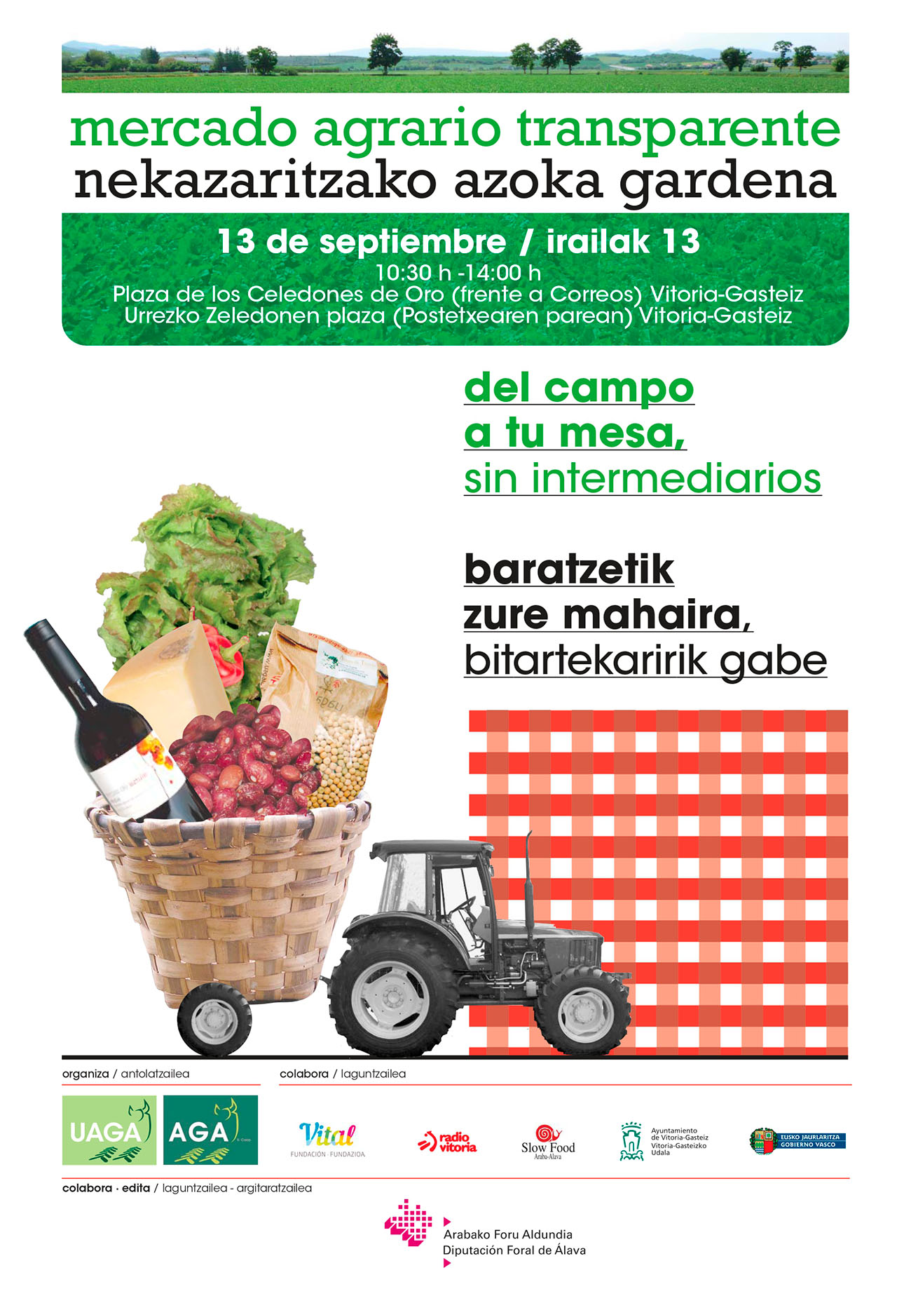 Mercado Agrario Transparente vitoria cartel