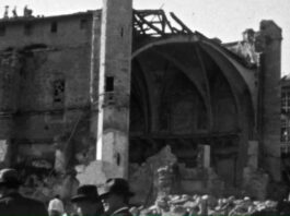 Un vídeo inédito recupera el derribo del Convento de San Francisco de Vitoria Convento de San Francisco de Vitoria