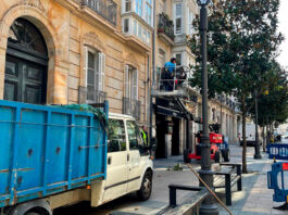 poda de árboles en la calle Dato