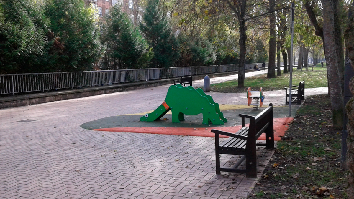 restos arqueológicos, parque de Judimendi
