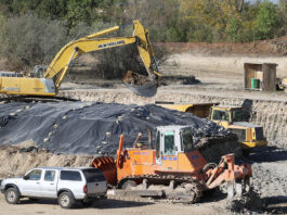 Obras en el año 2022 en las antiguas graveras de Lasarte