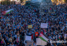 Manifestación en apoyo a Palestina el pasado 2 de octubre en Vitoria | Imagen: Alex García