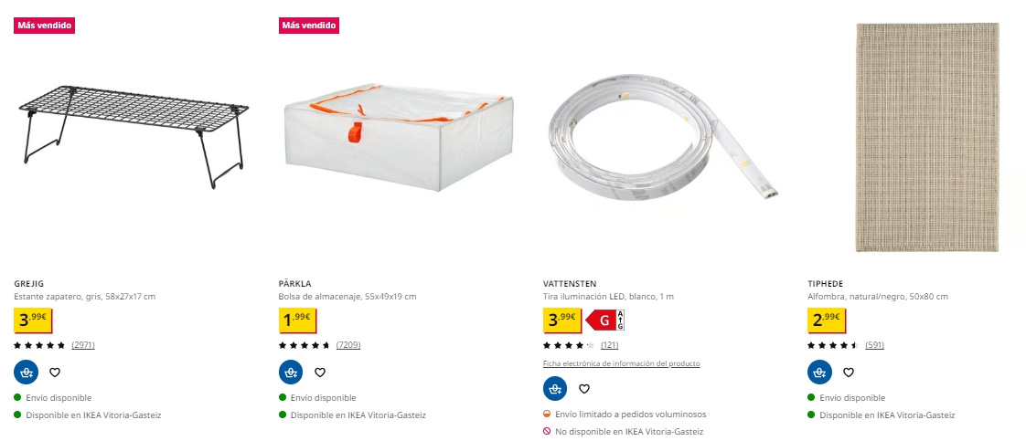 Productos de menos de 5 euros en Ikea Vitoria