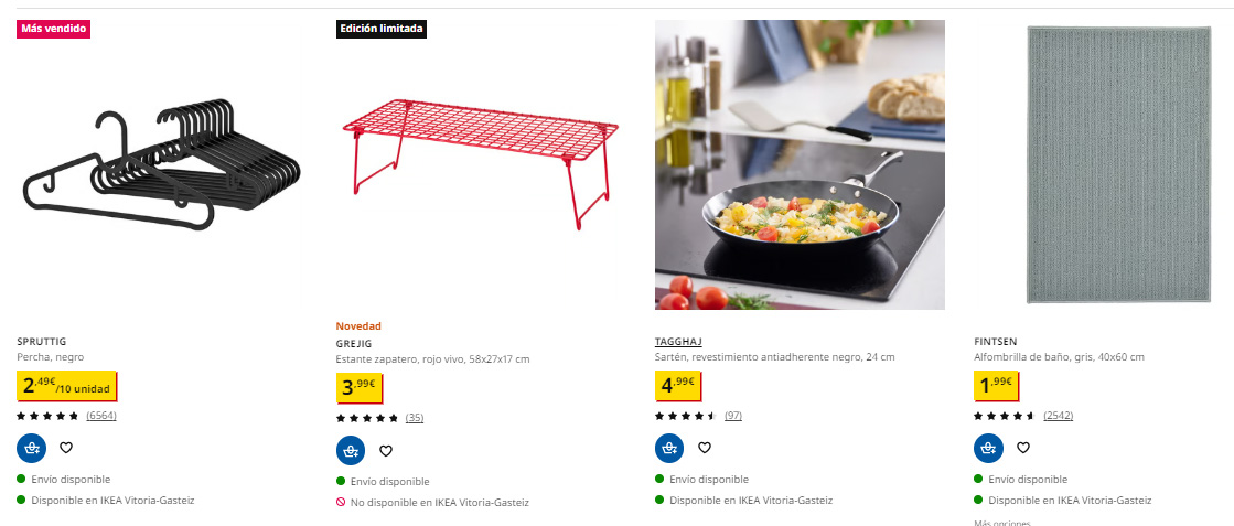 Productos de menos de 5 euros en Ikea Vitoria