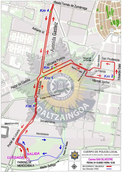Recorrido 41ª San Silvestre Vitoria-Gasteizko Ibilbidea