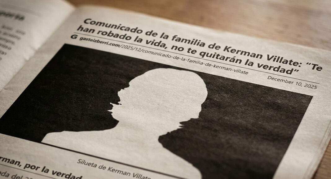 comunicado de la familia de kerman villate