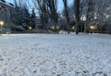 Vitoria se despierta con nieve y temperaturas bajo cero en el Día de Reyes