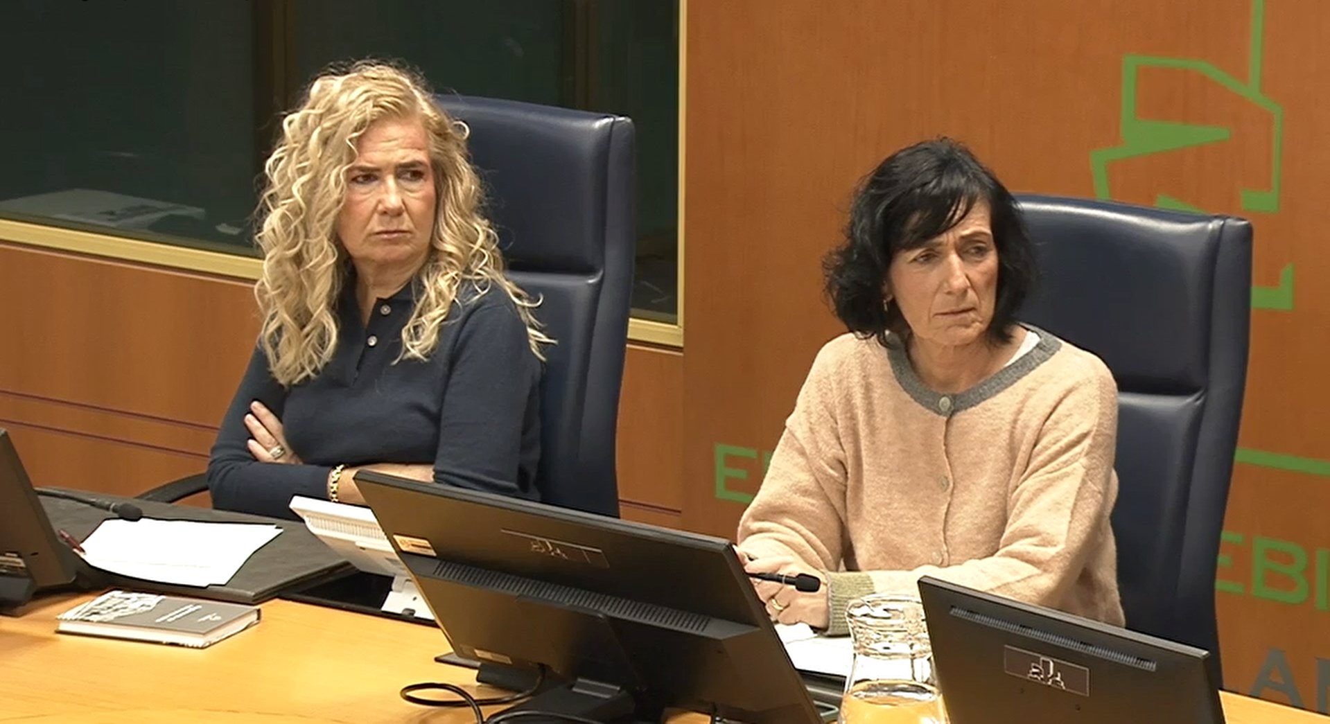 Miembros de la Comisión de Seguridad del Parlamento Vasco, escuchan el relato de los padres de Kerman Villate Beitia, joven asesinado en las inmediaciones de la Discoteca Mitika de Vitoria-Gasteiz en 2025,