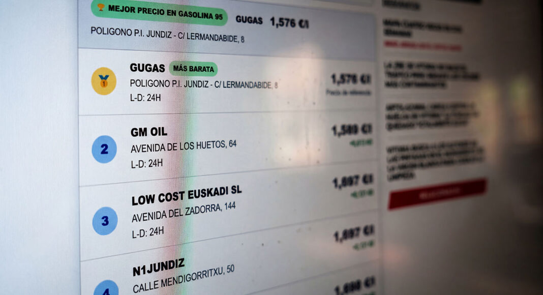 precio de las gasolineras mas baratas de vitoria-gasteiz en directo solo en gasteizberri