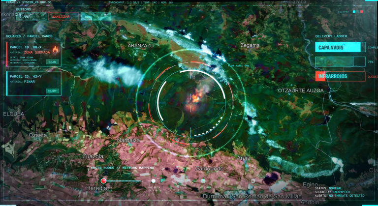 Galarreta, antes y después: el satélite dibuja por fin la huella del incendio