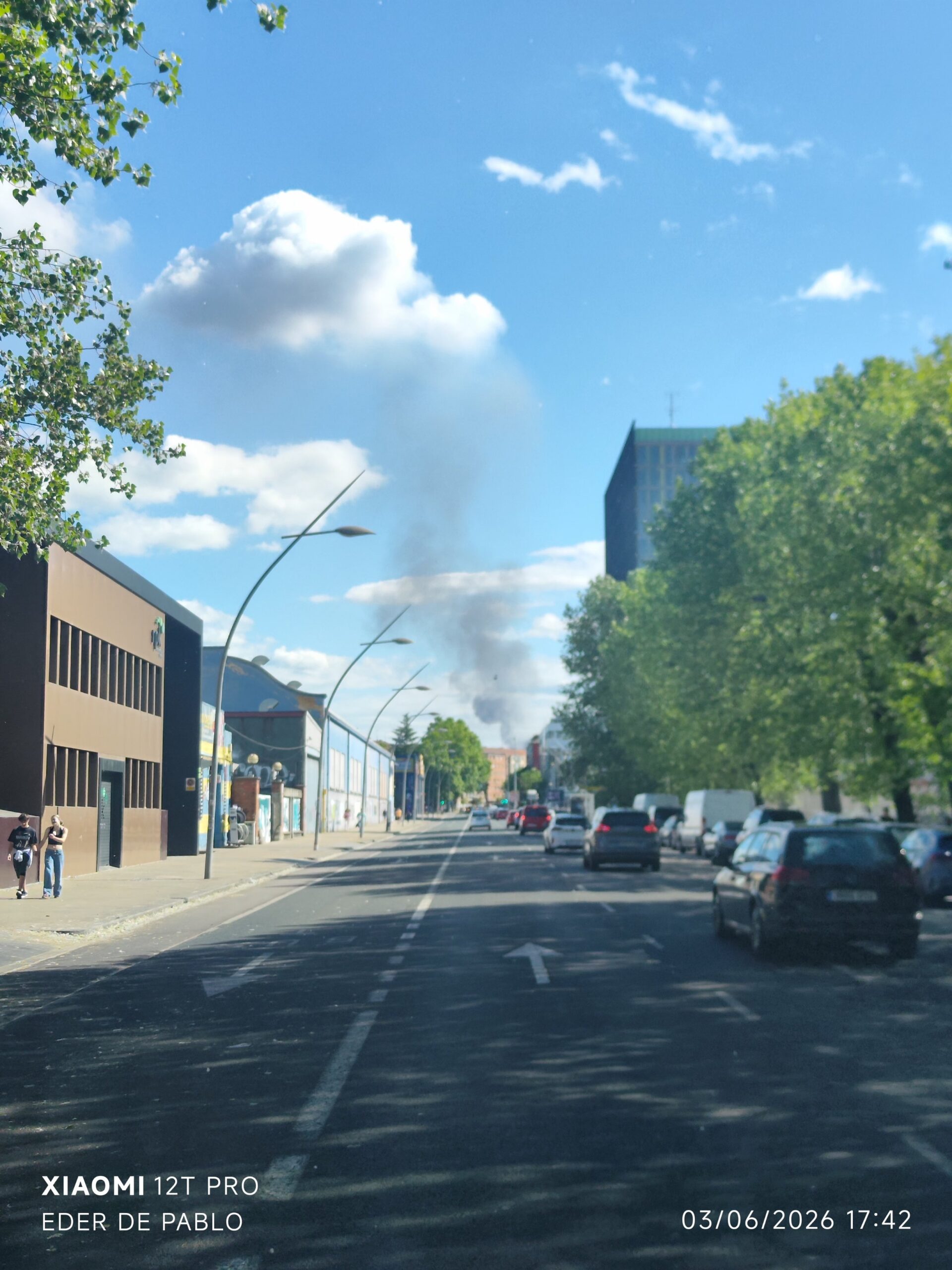 El incendio visto desde diferentes puntos de la ciudad